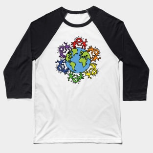 World Love People Art Baseball T-Shirt